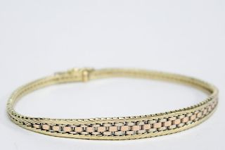 Italian 14K Gold Tri-Color Women's Bracelet