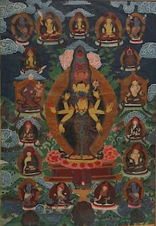 Tibetan Thangka-Marichi Kalpoktam, Goddess of Dawn