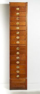 Amberg's Quarter-Sawn Oak Vertical Filing Cabinet