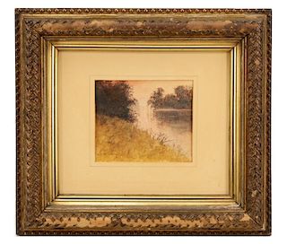 Anna Dearborn, "Marsh at Dusk", Watercolor