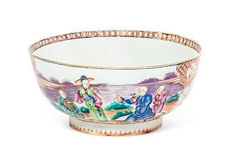 A Chinese Export Center Bowl, Diameter 9 inches.