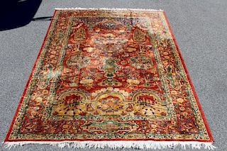 Vintage and Finely Woven Handmade Roomsize Carpet.