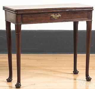 George II mahogany games table, mid 18th c., 29 1/
