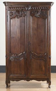 French oak armoire, early 19th c., with modern ins