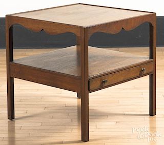 Kittinger mahogany end table, 26" h., 26" w., 26"