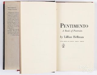 Hellman, Lillian {Pentimento}, first edition 1973.