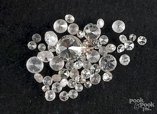 Group of loose diamonds, largest- approx. .45 cara