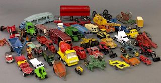Large grouping of toy vehicles