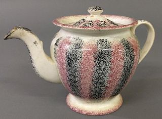 Spatterware teapot