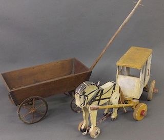 Folk art dairy wagon