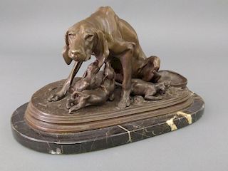 French bronze hound