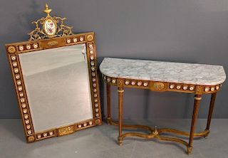 Marble top console