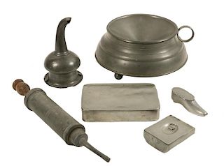 (6 PCS) EARLY PEWTER