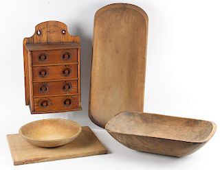 (5 PCS) EARLY WOODEN ACCESSORIES