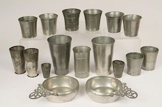 (17 PCS) EARLY PEWTER