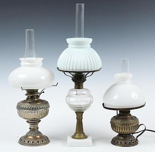(3) ANTIQUE LAMPS