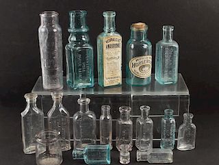 (17) ASSORTED OLD GLASS BOTTLES