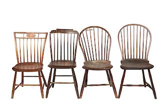 ASSEMBLED (SET OF 4) WINDSOR SIDE CHAIRS