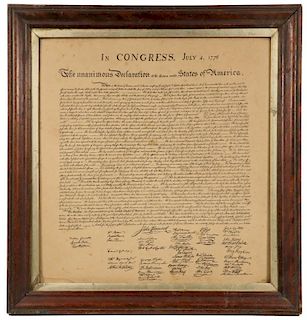 19TH C. PRINT OF THE DECLARATION OF INDEPENDENCE