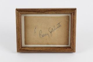 BARRY GOLDWATER AUTOGRAPH