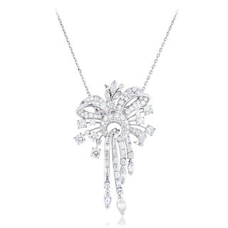 A Diamond Pendant and Necklace