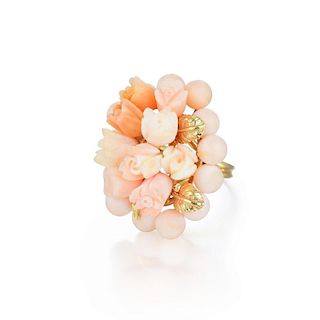 A Carved Coral Ring
