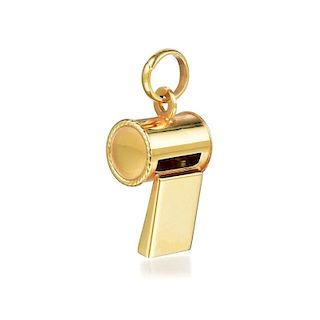 A Gold Whistle Charm