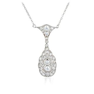 An Art Deco Diamond Pendant Necklace