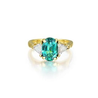 A 2.46-Carat Emerald and Diamond Ring