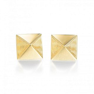 Van Cleef & Arpels Gold Pyramid Earrings