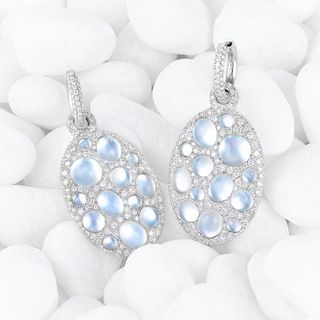 Ivanka Trump Diamond and Moonstone Earrings