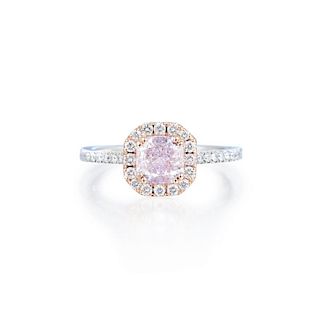 A 0.80-Carat Natural Fancy Light Purplish Pink Diamond Ring