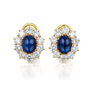 Van Cleef & Arpels Sapphire and Diamond Earrings