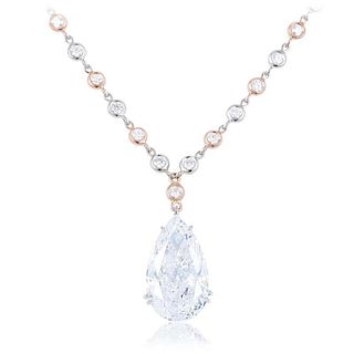 A 15.01-Carat Diamond Pendant Necklace