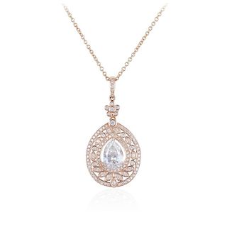 A 1.78-Carat Diamond Pendant Necklace