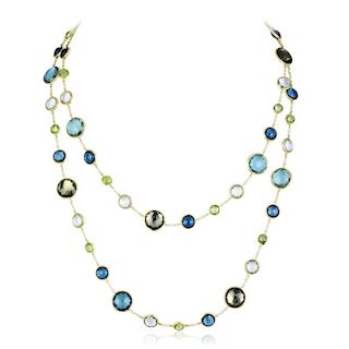 Ippolita Multi-Gem and Gold Chain Necklace