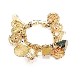 A Gold Charm Bracelet