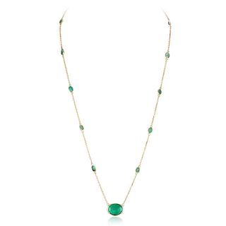 An Emerald by the Yard Necklace