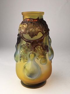 Circa 1920 Galle soufle glass vase.