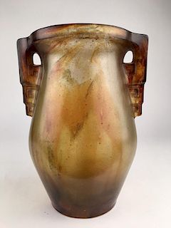 Gabriel Argy Rousseau (French:1870-1959) pate de verre vase with two geometric