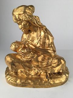 Rachel-Lucy Hautot gold patina bronze figure