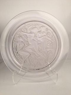 Lalique France  "Cote D Or " centerpiece bowl in clear and frosty glass