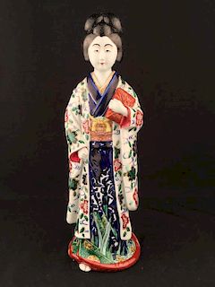 Circa 1900 Kutani Japanese figure of a lady