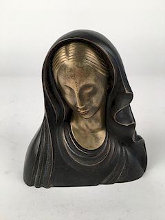 Hagenhauer bronze figure of Madonna.