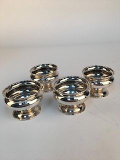 Set of four English silver salts. each halmarked<BR>