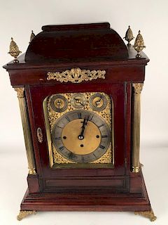 Westmeinster eight bell mahogony brackett clock.