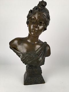 E. Villanis (French:1858-1914) bronze bust.