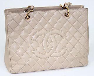 Chanel GST Beige Shopping Tote Bag