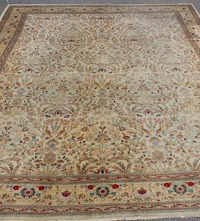 Vintage Finely Woven Carpet with all over Animal