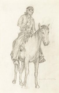 EDGAR PAYNE (1883-1947), Navajo; Navajo Riders; The Packer